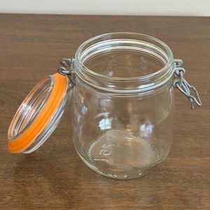 LE PARFAIT SUPER NIVEAU DE REMPLISSAGE FRANCE JAR CANISTER WIRE BAIL LID .75 L
